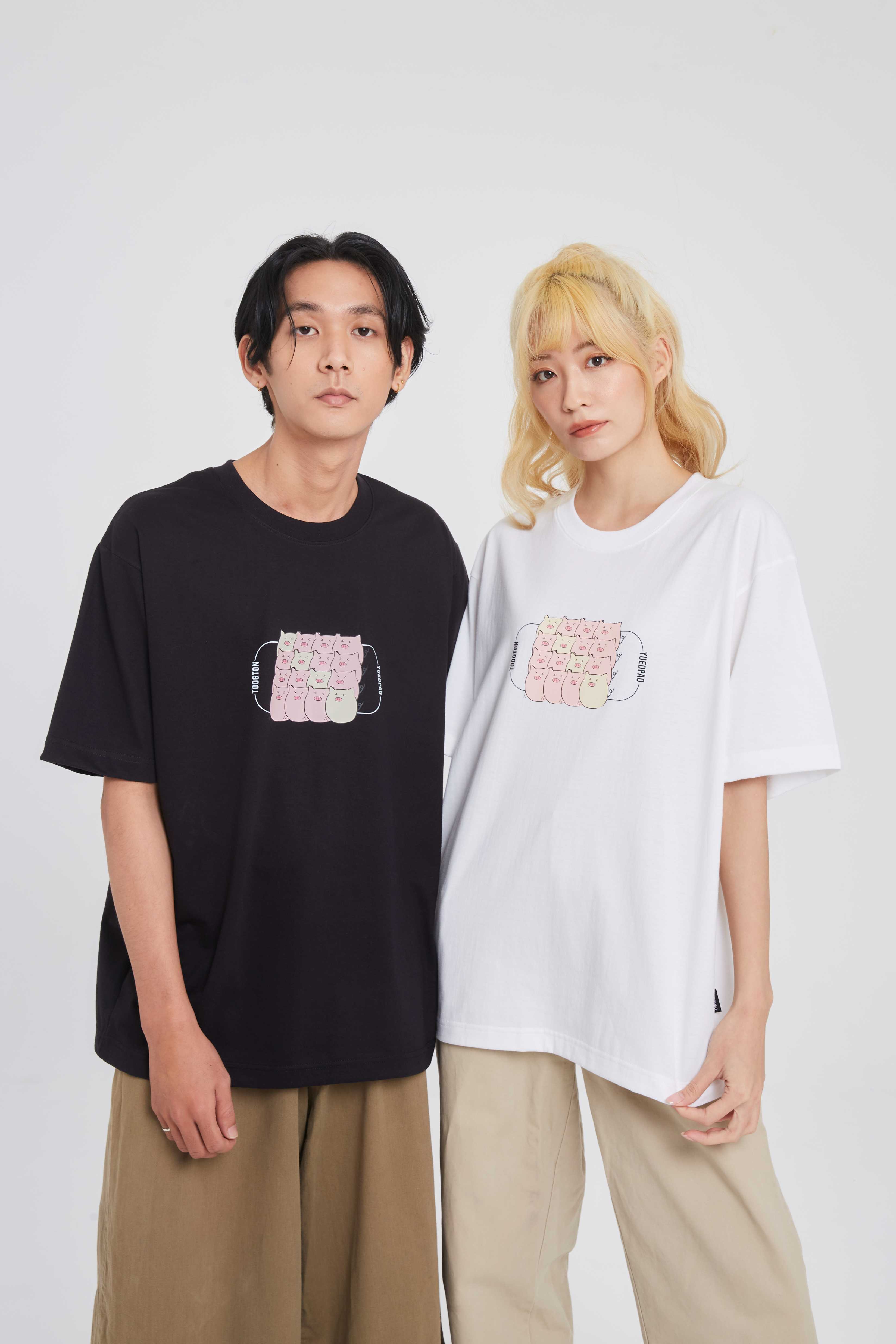 Yuedpao X  Toogton   เสื้อยืดเปล่า เสื้อยืด Oversized แขนสั้นToogton_Piggy