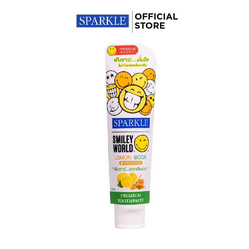 SPARKLE x SMILEY  ยาสีฟัน สูตร LEMON SODA TOOTHPASTE 100g. - SK0675