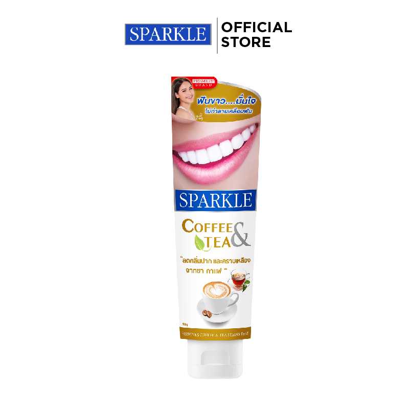SPARKLE ยาสีฟัน สูตร COFFEE&TEA DRINKERS WHITENING TOOTHPASTE 90g. - SK0182