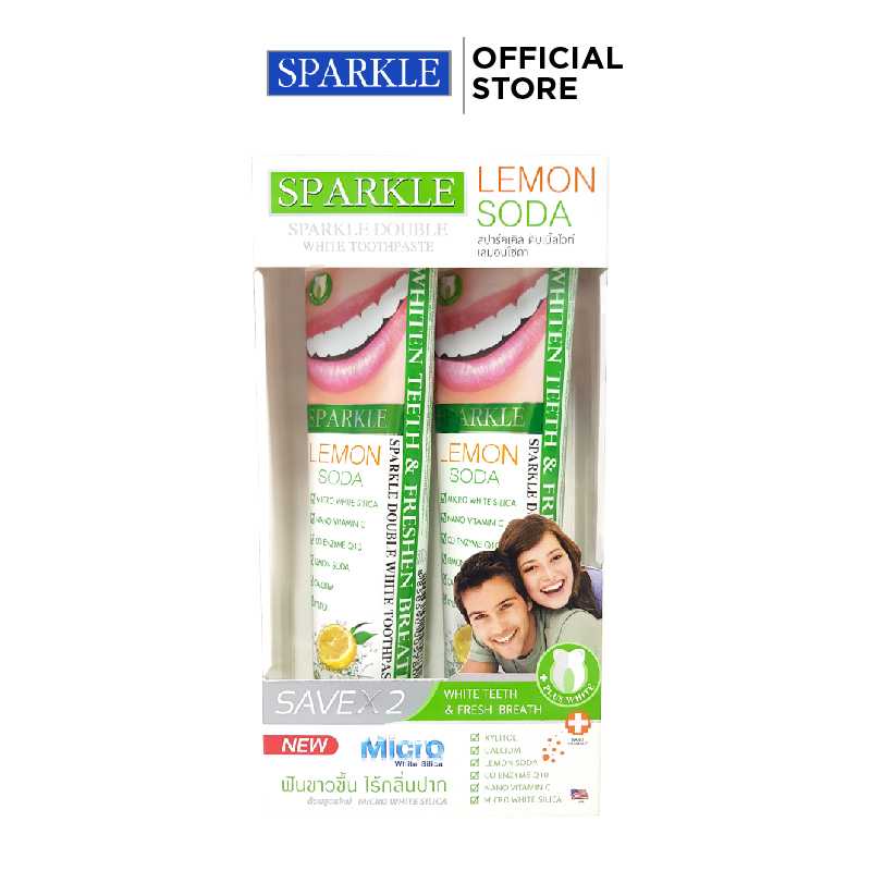 SPARKLE  ยาสีฟัน สูตร LEMON SODA TOOTHPASTE 100g. x2 - SK0084