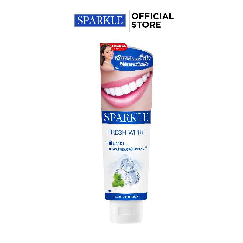 SPARKLE ยาสีฟัน WHITE TOOTHPASTE สูตร FRESH WHIT 160g. - SK0072