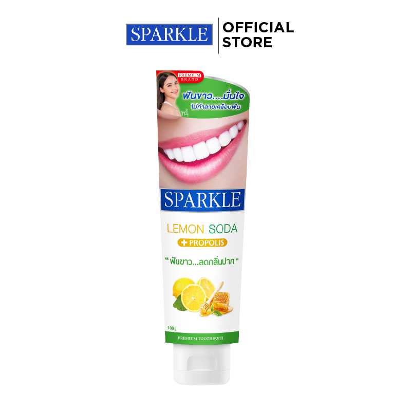 SPARKLE  ยาสีฟัน สูตร LEMON SODA TOOTHPASTE 100g. - SK0069
