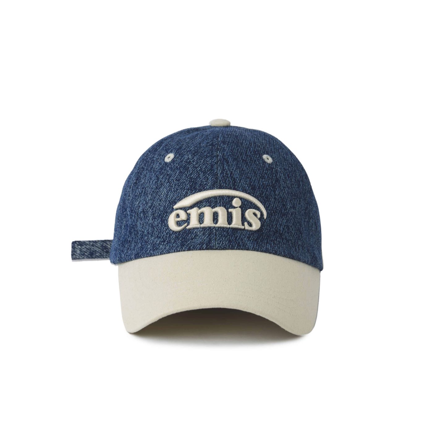 (พร้อมส่ง) หมวก EMIS รุ่น NEW LOGO DENIM BALL CAP  สียีนส์เข้ม/ขาว