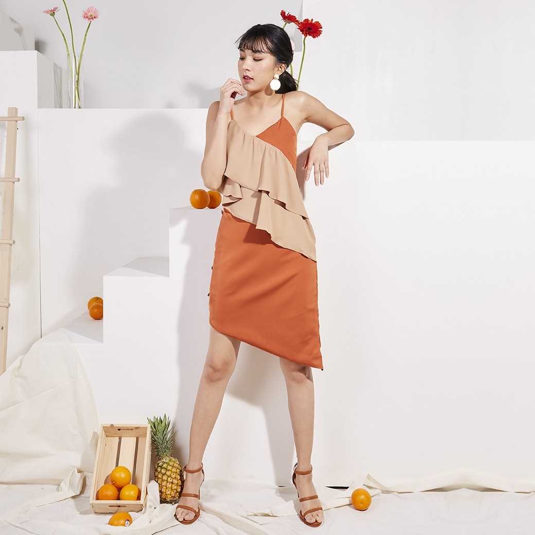 Mila ss19 L01 Orange - เดรสผู้หญิงสีส้ม