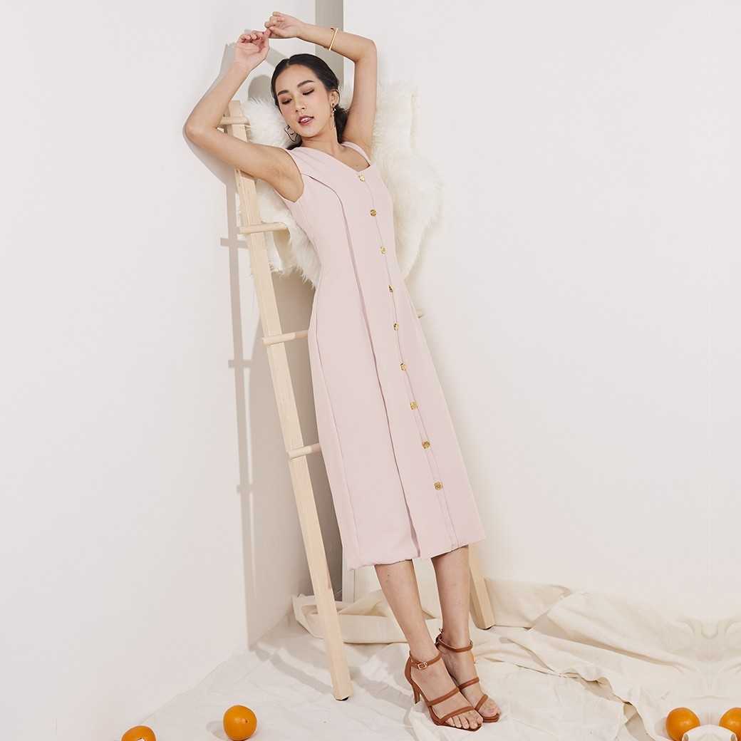 Mila SS19 L02 - เดรสผู้หญิงสีชมพู