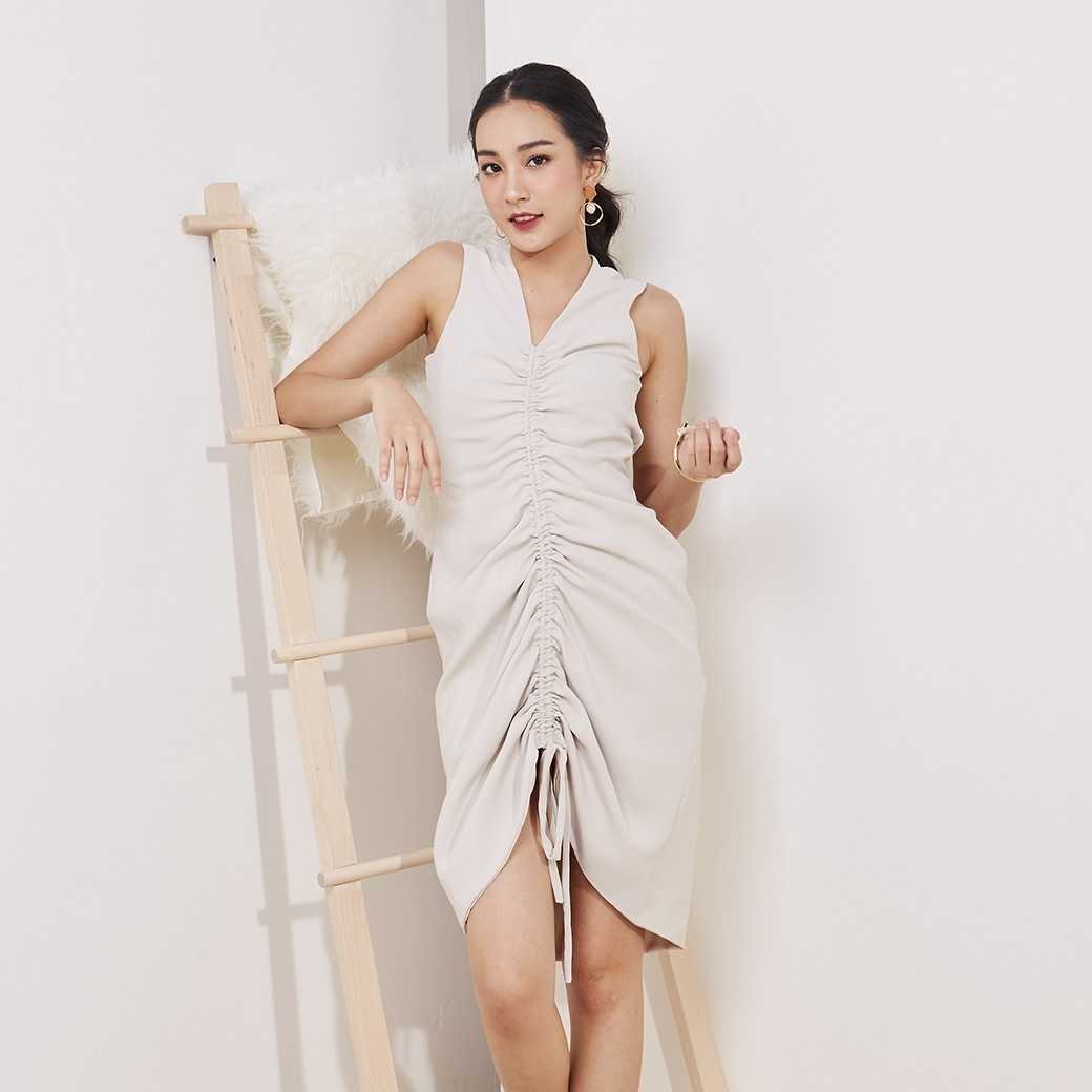 Mila ss19 L07 - เดรสผู้หญิงสีเทา