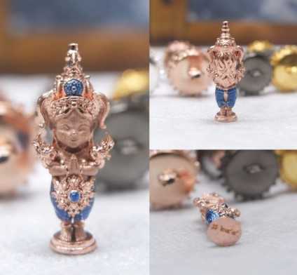 (ของแท้ 100% จัดส่งไว)องค์สีพิงค์โจงน้ำเงิน เทพธิดานาคี เศรษฐีพันล้าน วัดไทย หนองคาย