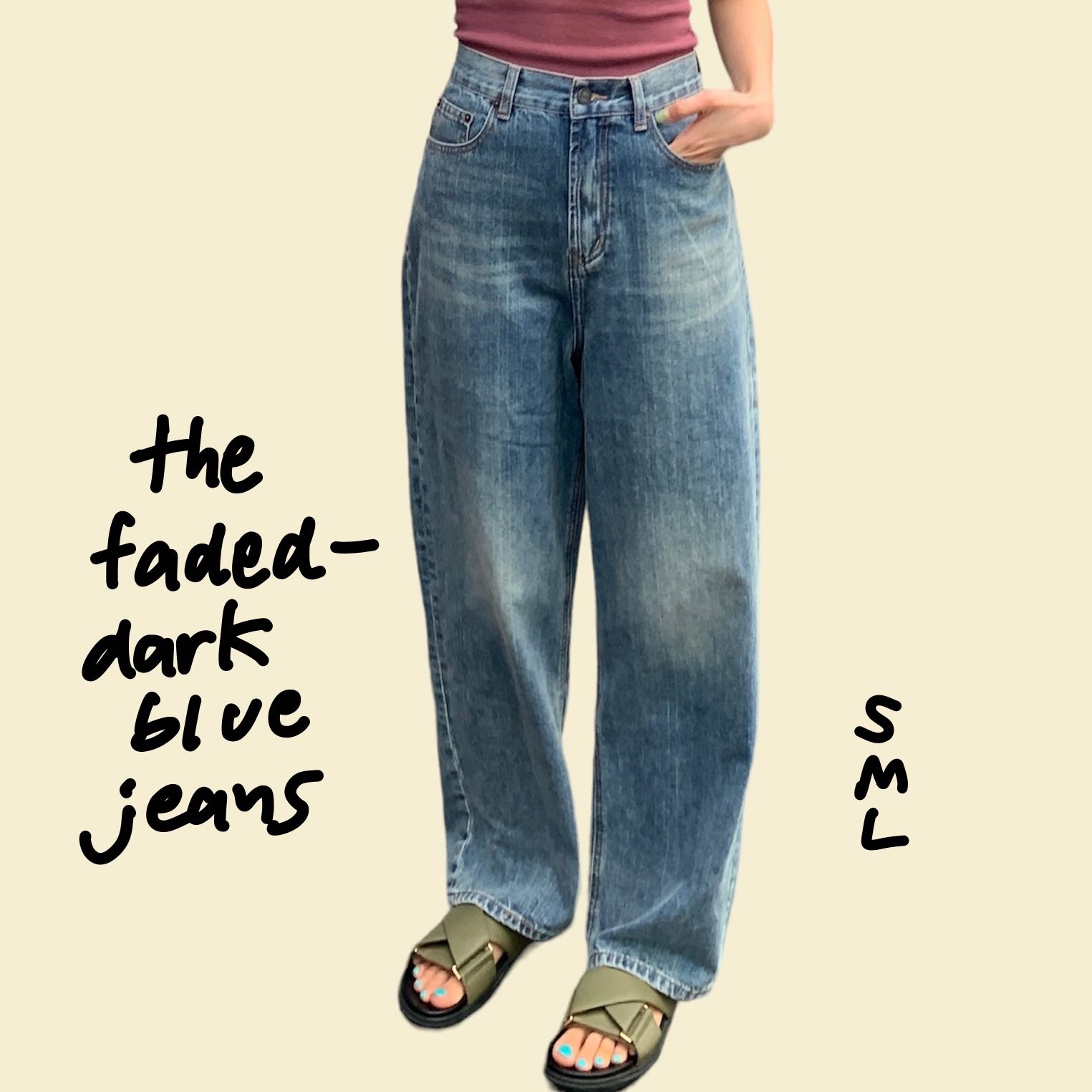 (PRE ORDER) THE FADED DARK BLUE JEANS