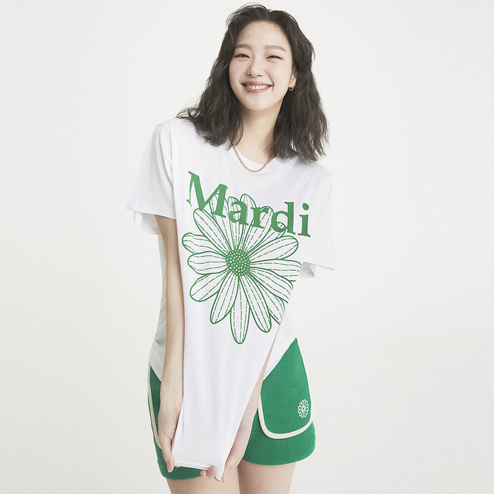 พร้อมส่ง TSHIRT FLOWERMARDI_GREEN 