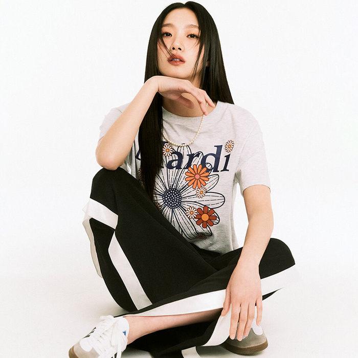 TSHIRT FLOWERMARDI BLOSSOM_HEATHER NAVY