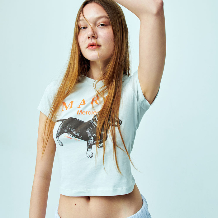 CROPPED TSHIRT DDANJI_LIGHTBEIGE