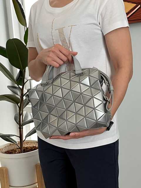 Used Baobao Tonneau Matte Bag in Gray Small LINE SHOPPING
