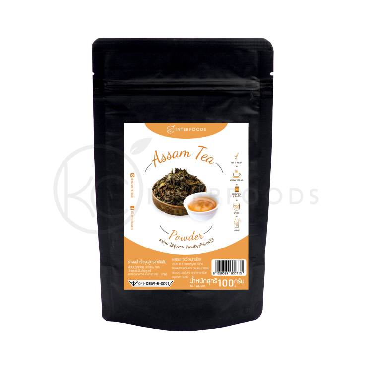 ผงชาอัสสัมกลิ่นเอิร์ลเกรย์ สำหรับชานมไต้หวัน ชานมไข่มุก 100 กรัม (Assam Tea Earl Grey Flavored)