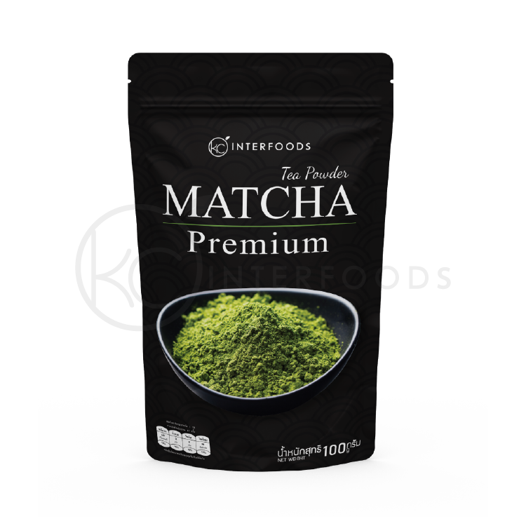 ผงชาเขียวมัทฉะ 100% สูตรพรีเมียม 100 กรัม (Matcha Greentea Powder 100%)