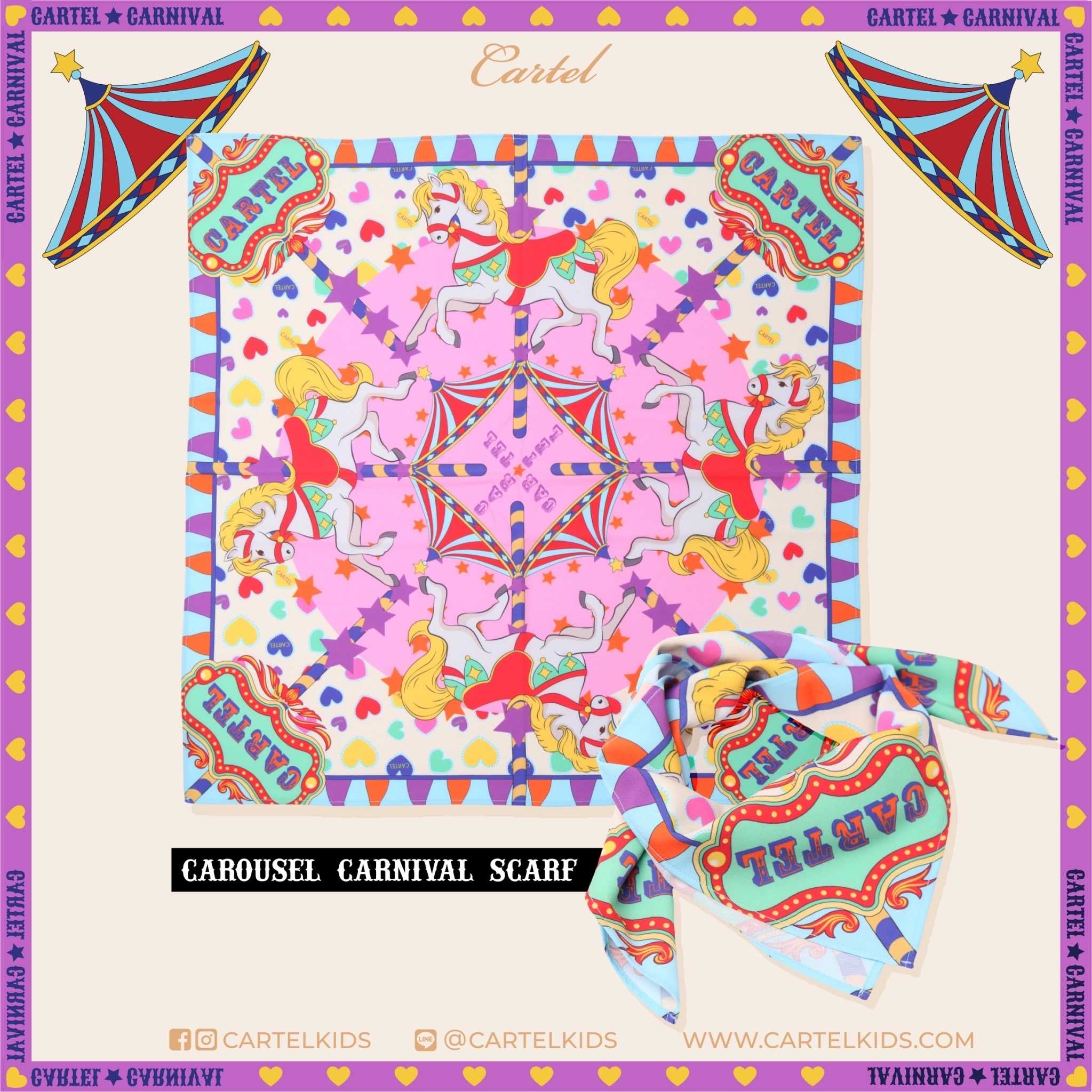 (CC) Carousel Crystal Scarf l Burning Tiger Scarf l Cartelkids