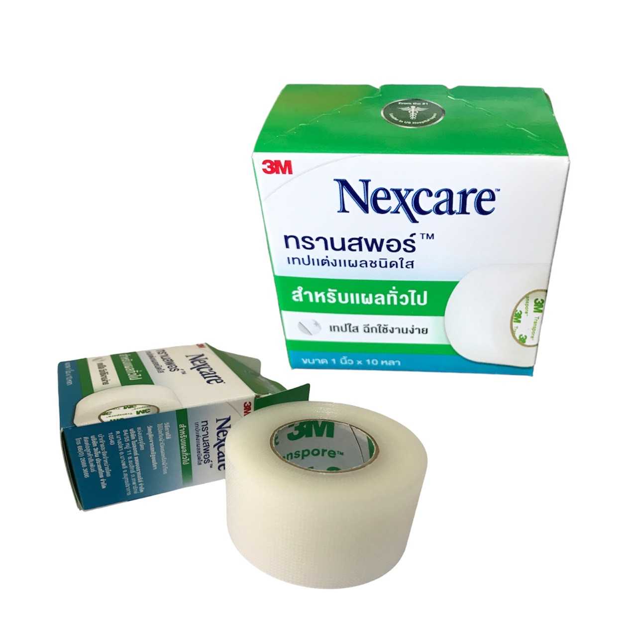 3M Nexcare Transpore เทปแต่งแผล ชนิดใส สำหรับแผลทั่วไป 1 นิ้ว ยาว 10 หลา (1 ม้วน)