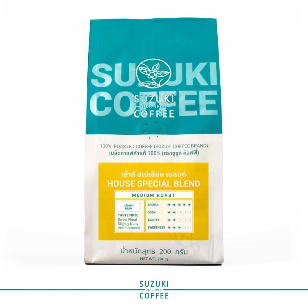 เมล็ดกาแฟคั่วกลาง House Special Blend
