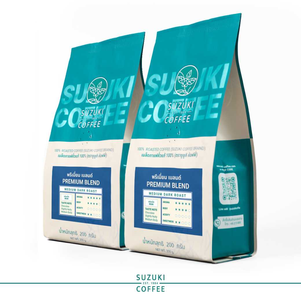 [แพ็คคู่] Premium Blend คั่วเข้ม