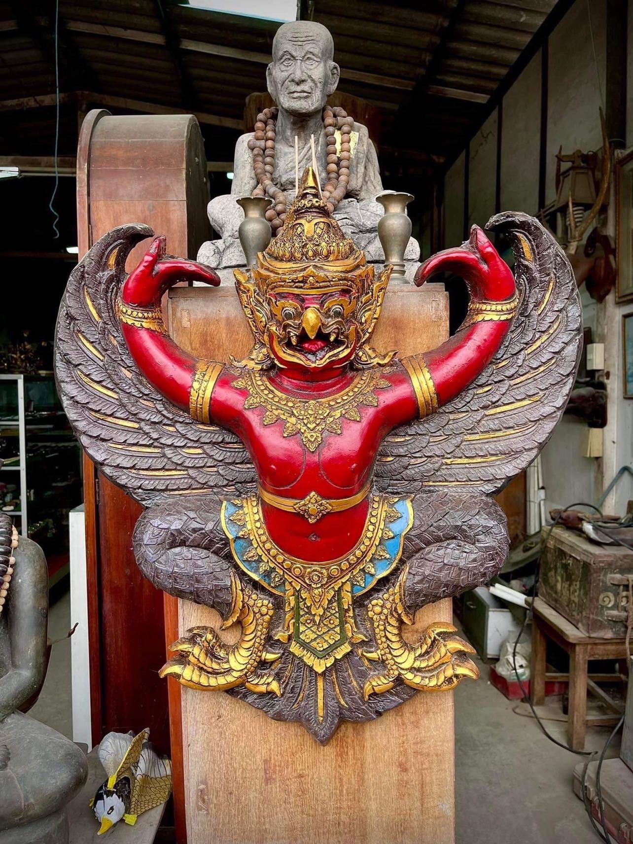 พญาครุฑศาลเก่า หน้าดุ พญาครุฑมหาอำนาจ สำหรับแก้ฮวงจุ้ย ครุฑราชการเก่า