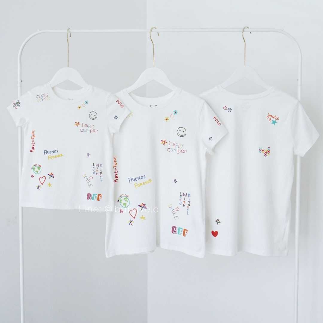 Girls Cotton Jersey Graphic Tee (Deckwash White)