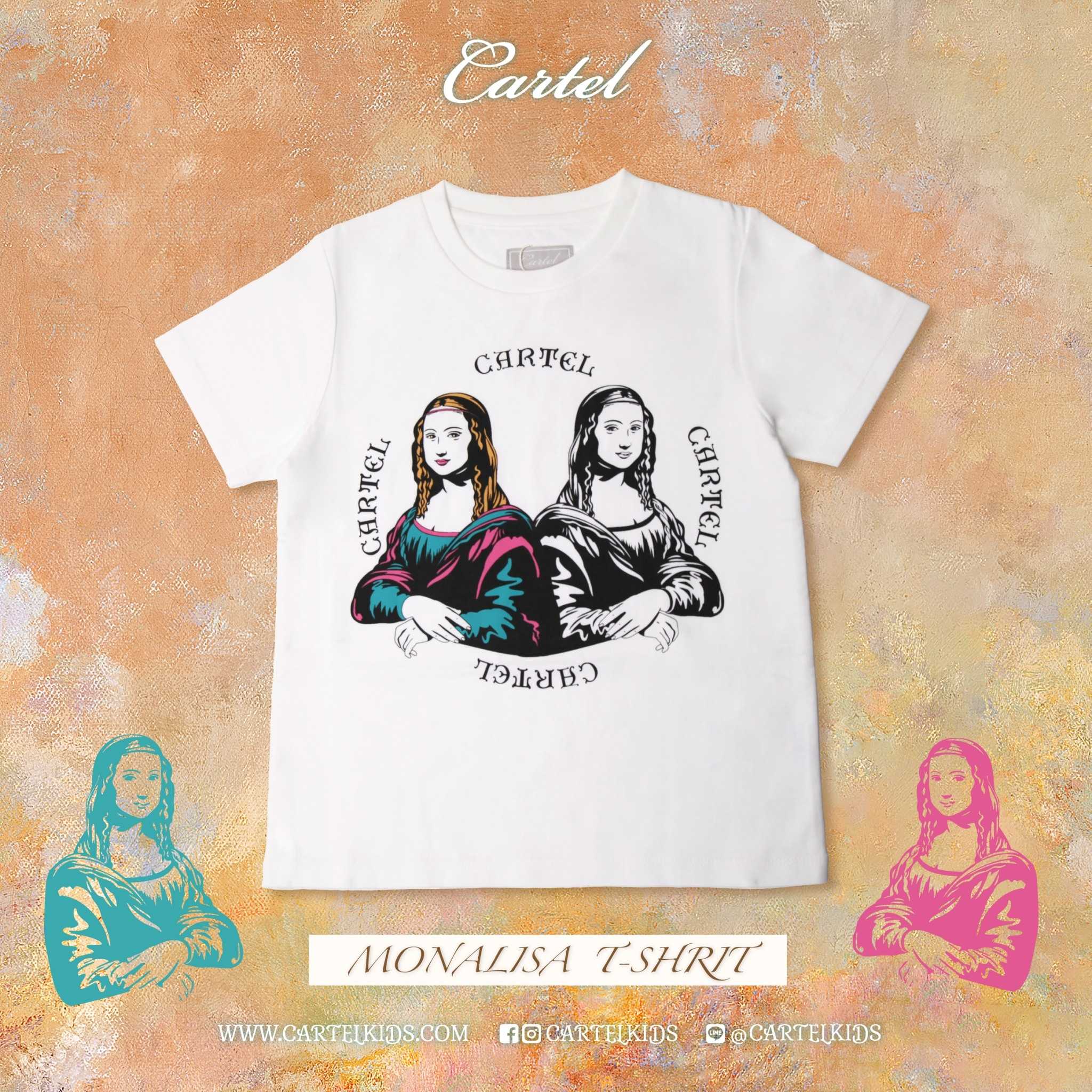 (CL) MONALISA T-SHIRT เสื้อยืดเด็กลายโมนาลิซ่า Cartelkids