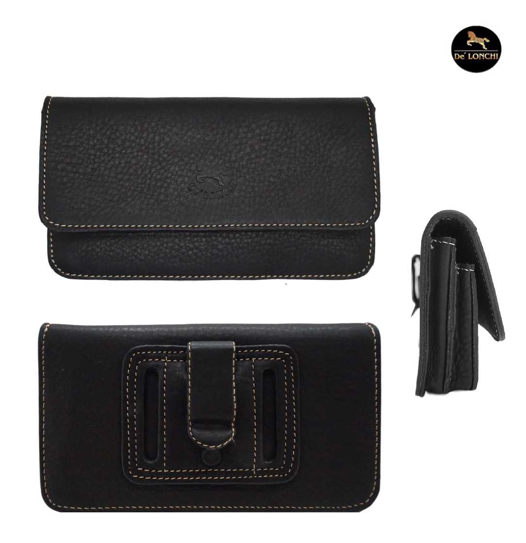 Delonchi กระเป๋าใส่โทรศัพท์ 2 ช่อง กระเป๋าเหน็บเอว กระเป๋าร้อยเข็มขัด กระเป๋าโทรศัพท์ร้อยเข็มขัด