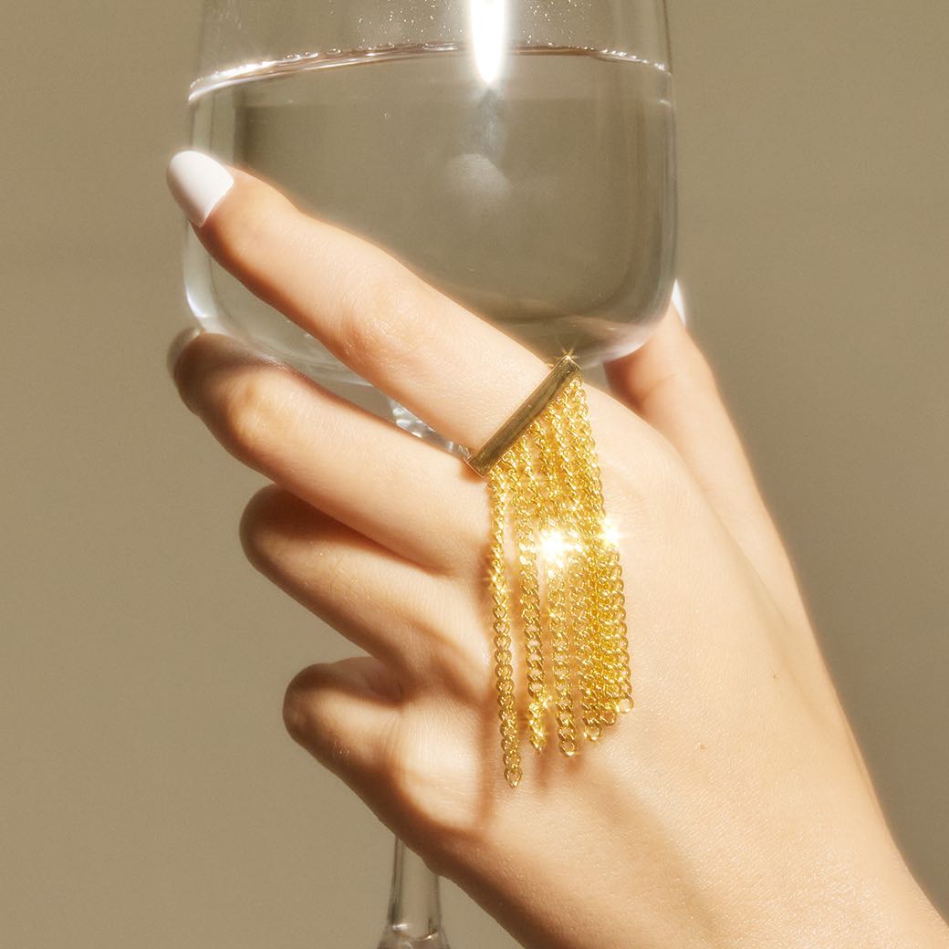 Chain Fringe Ring