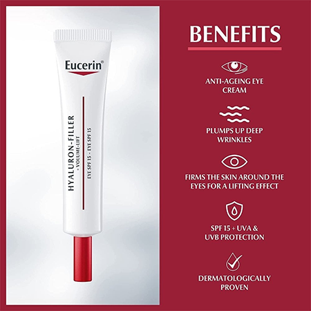 Eucerin Hyaluron-Filler + Volume-Lift Eye Cream SPF15 15ml | LINE SHOPPING