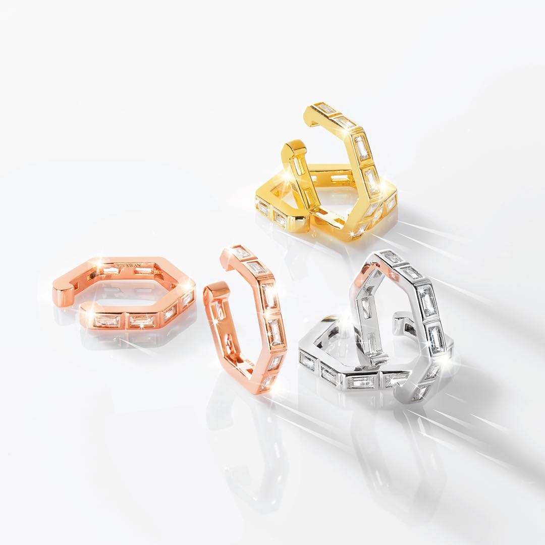 Hexagon Baguette Cuff