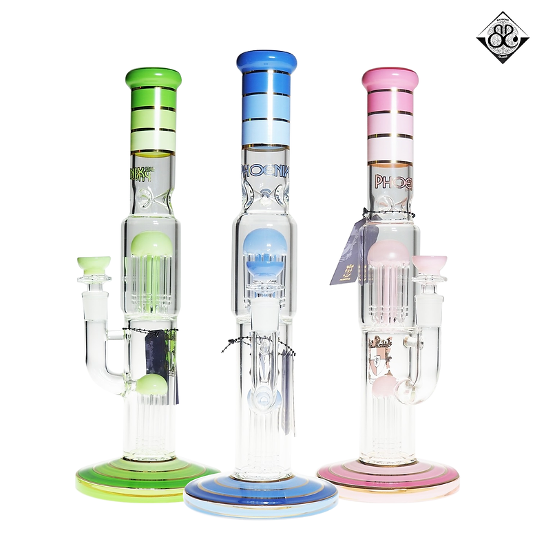 PHX14Inches Double 8Arms Perc Bong
