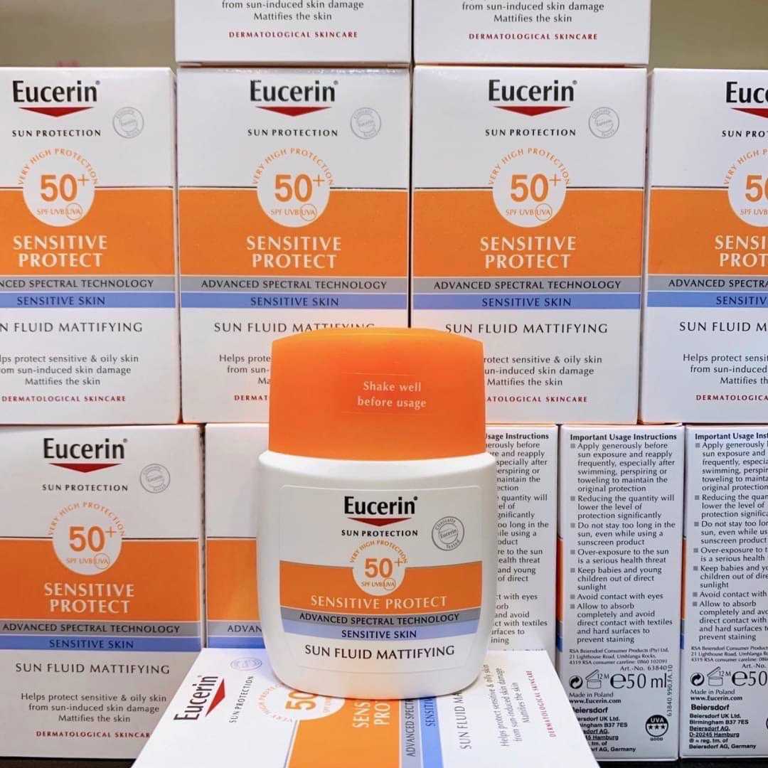 Eucerin Sun Fluid Sensitive Protect SPF50+ 50 ml.