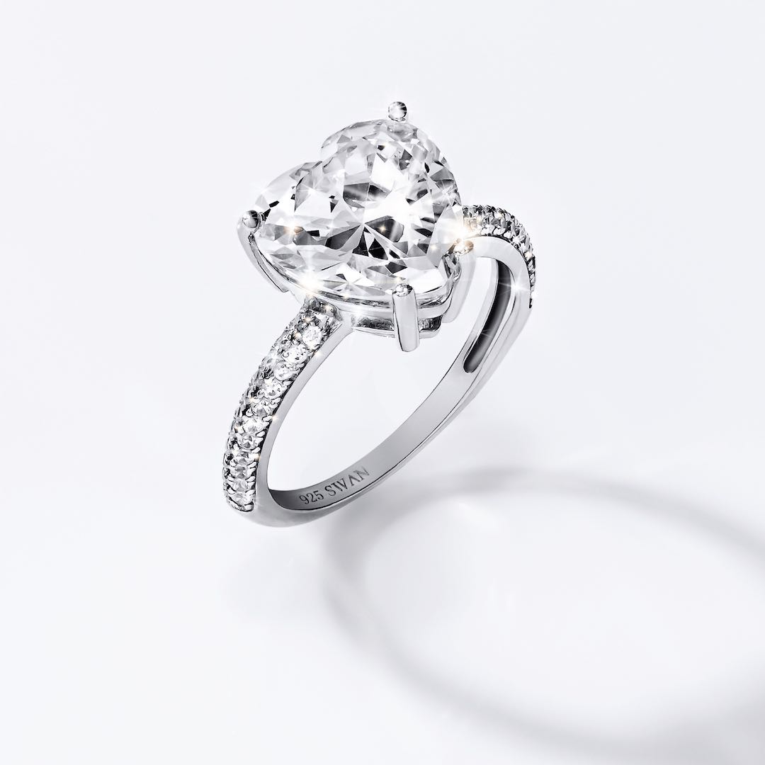 Heart Pave Ring
