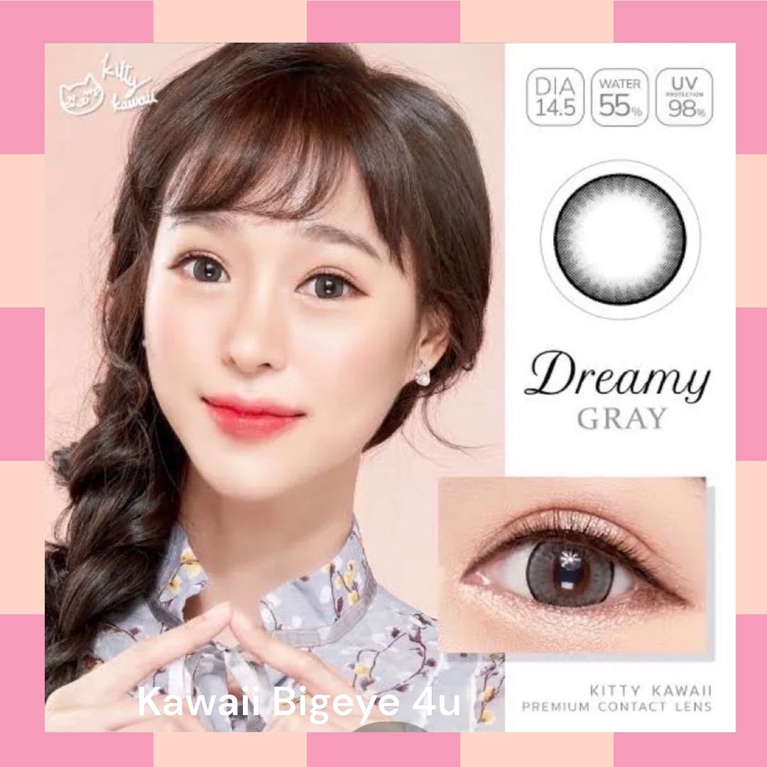 💥ขายดี💓มีสายตาสั้น💓 KAWAiiคาวาอิ✨ บิ๊กอายตาโต หวาน Dreamy gray ตาหวานน่ารัก