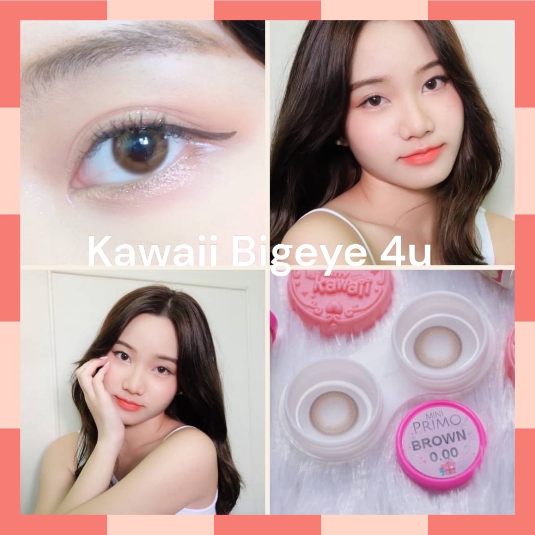 🍫มีสายตาสั้น🍫KAWAiiคาวาอิ ไซร์มินิ ธรรมชาติ Mini Primo brown สีเนียนธรรมชาติ