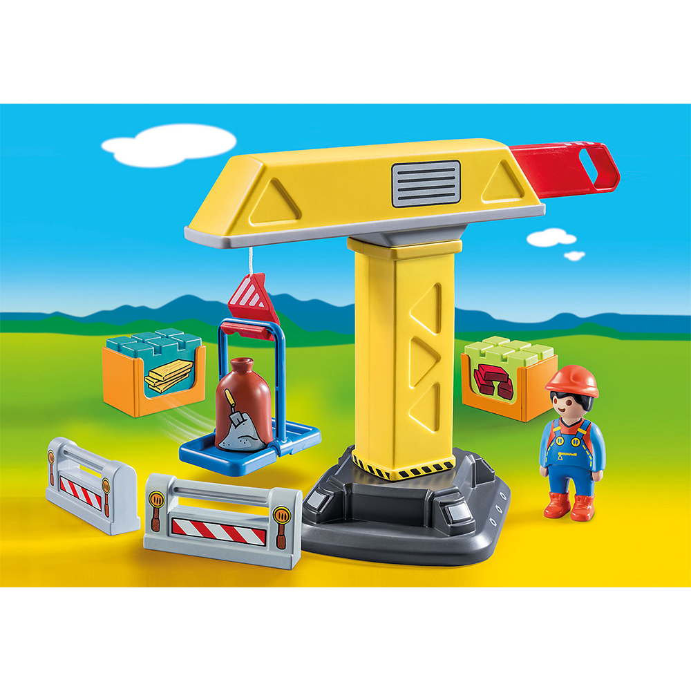 Playmobil 70165 1.2.3 Construction Crane 123 เครนก่อสร้าง
