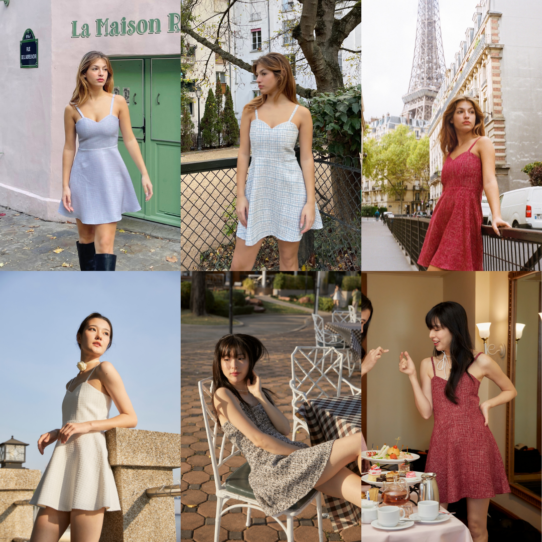 VETAKA Mary Dress เดรสสายเดี่ยว ผ้าทวิต