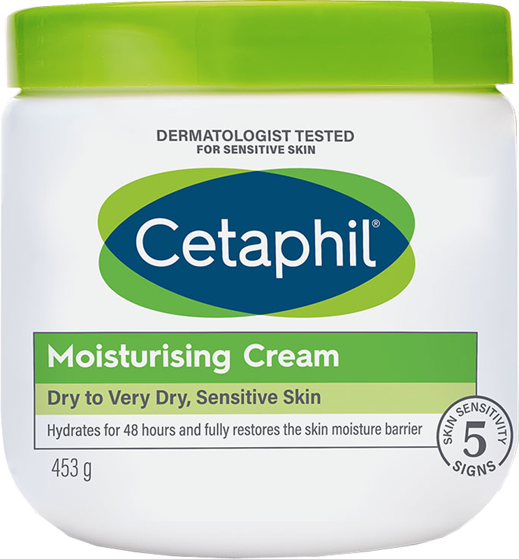 Cetaphil moisturising cream 100,453 กรัม เซตาฟิล มอยซ์เจอไรซิ่ง ครีม บำรุงผิวหน้าและผิวกาย
