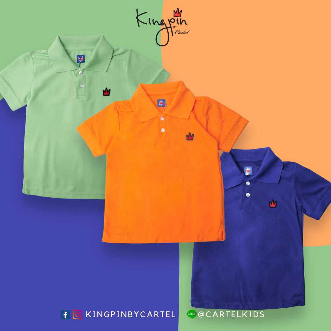 KINGPIN โปโลเชิ้ต l Mari Gold, Fjord Blue, Sharp Green Polo Shirt