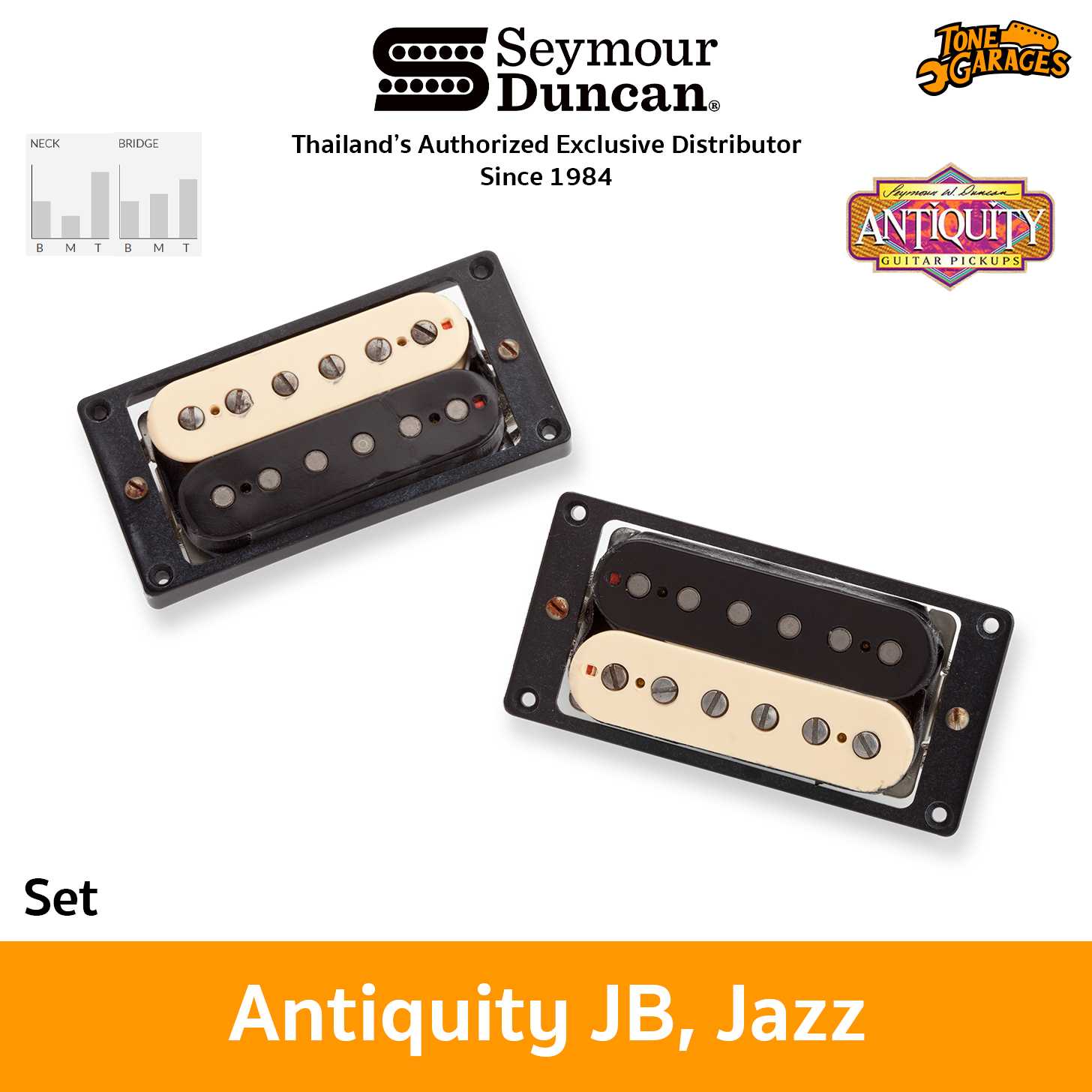 Seymour Duncan Antiquity JB Jazz Humbucker Set ปิ๊กอัพกีต้าร์ ฮัมบัคเกอร์ Relic ของแท้ Made in USA