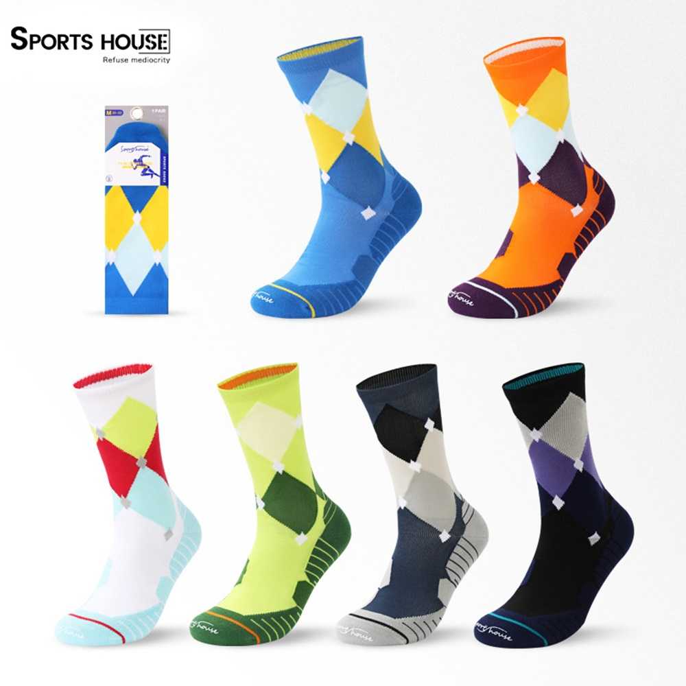 ถุงเท้าวิ่งครึ่งแข้ง Sports House เนื้อผ้าเกรดพรีเมียม สำหรับวิ่งมาราธอน (N33)