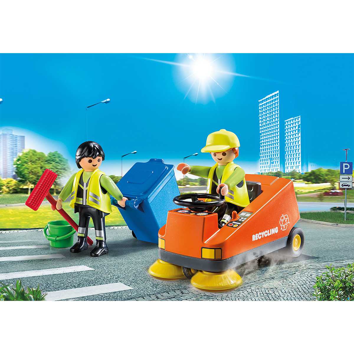 Playmobil 70203 Vehicles Street Sweeper ยานพาหนะ รถทำความสะอาดถนน