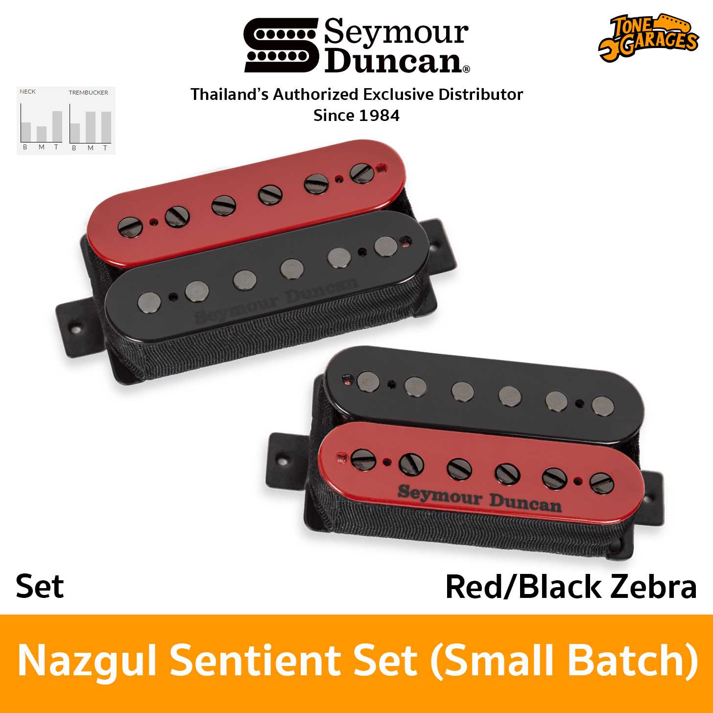 Seymour Duncan Nazgul Sentient Small Batch Red/Black Zebra Set ปิ๊กอัพ กีต้าร์ไฟฟ้า ของแท้