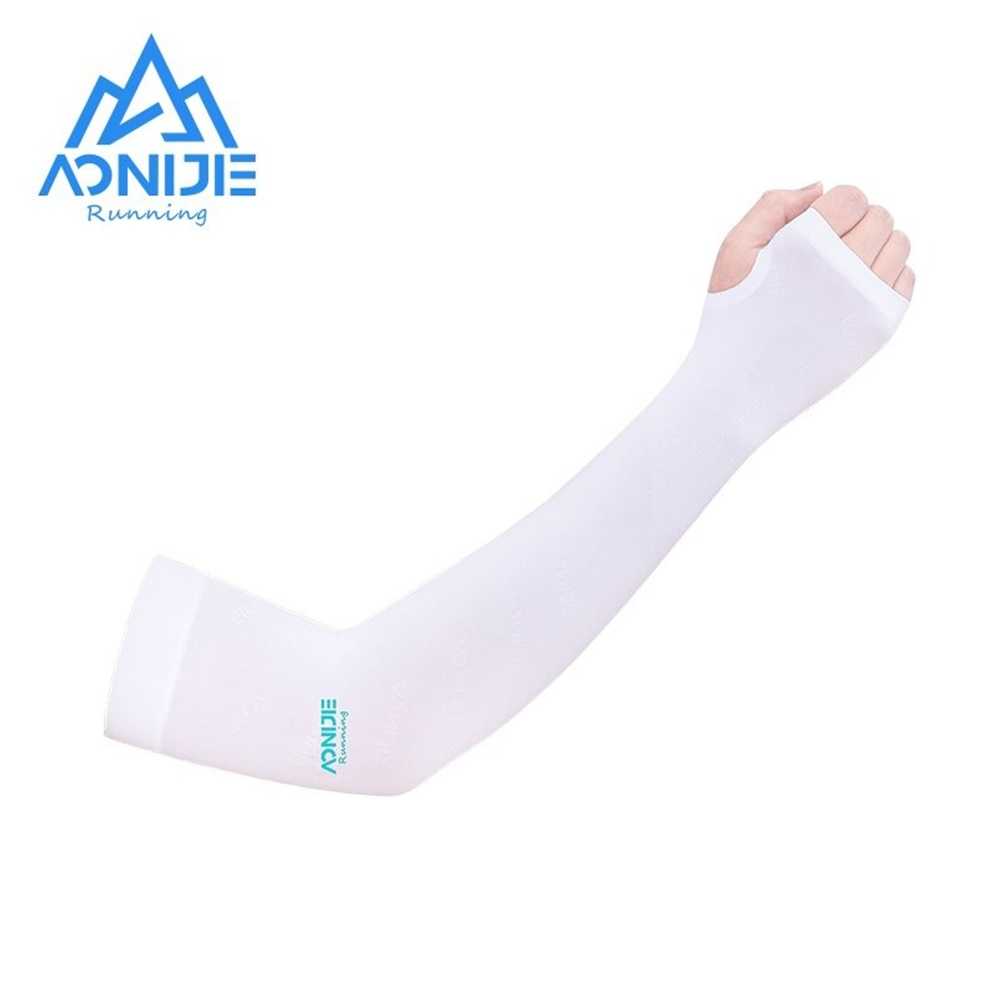 ปลอกแขนกันแดด แบบสวมนิ้วโป้ง ไร้รอยต่อแท้ 100% AONIJIE Sunscreen ice sleeves (E5)
