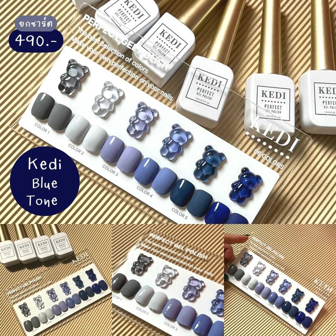 KEDI perfect gel polish 15ml Blue Tone สีเจลคุณภาพดี ใช้แล้วจะติดใจ