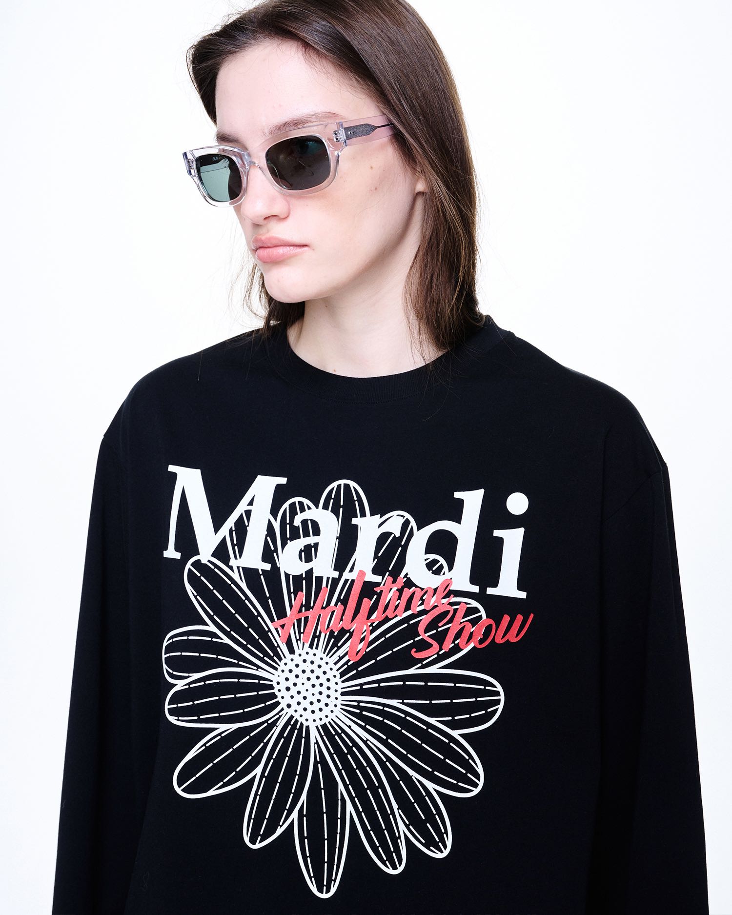 UNISEX TSHIRT LONG SLEEVE FLOWERMARDI HALFTIME SHOW_ BLACK WHITE