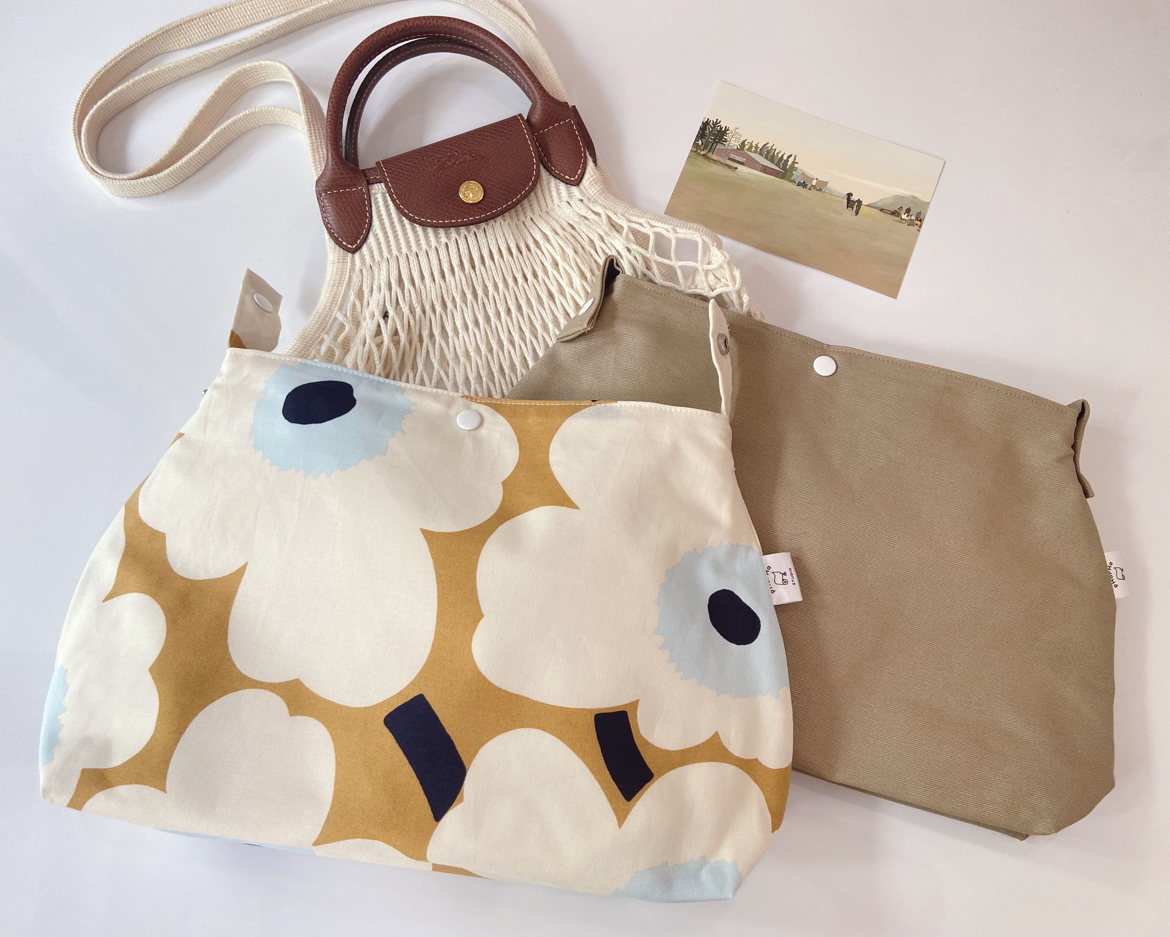 Bag in Bag กระเป๋าไส้ในไซส์ S ผ้าMarimekkoแท้ สี 📌 พร้อมส่ง