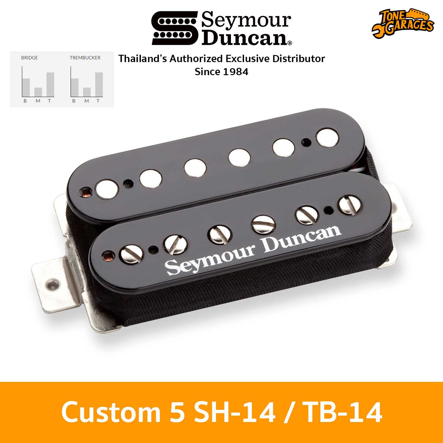 Seymour Duncan SH-14/TB-14 Custom 5 Humbucker Trembucker ปิ๊กอัพกีต้าร์ไฟฟ้า ของแท้ Made in USA
