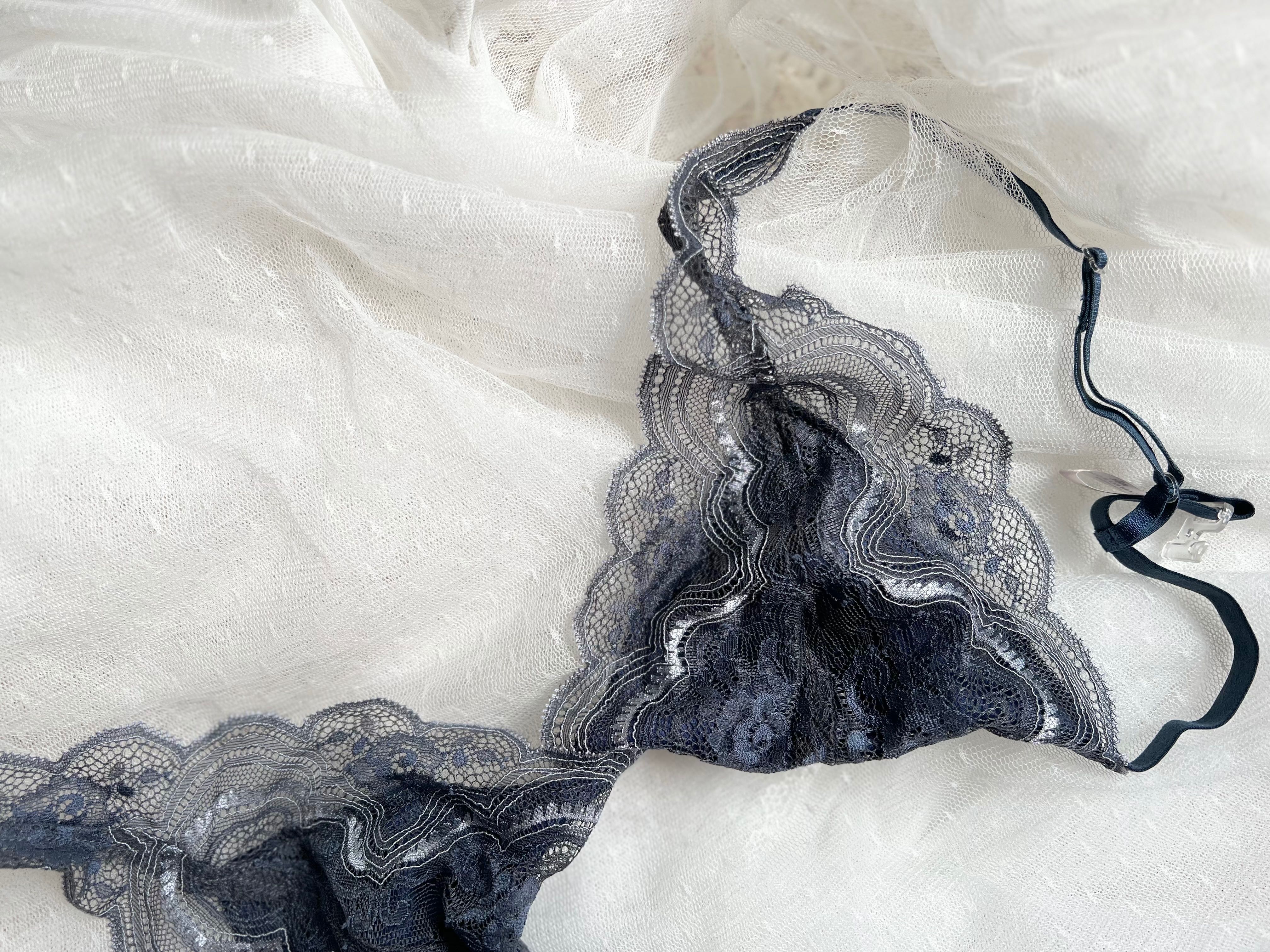 Royal blue short vintage set (bra+panty)