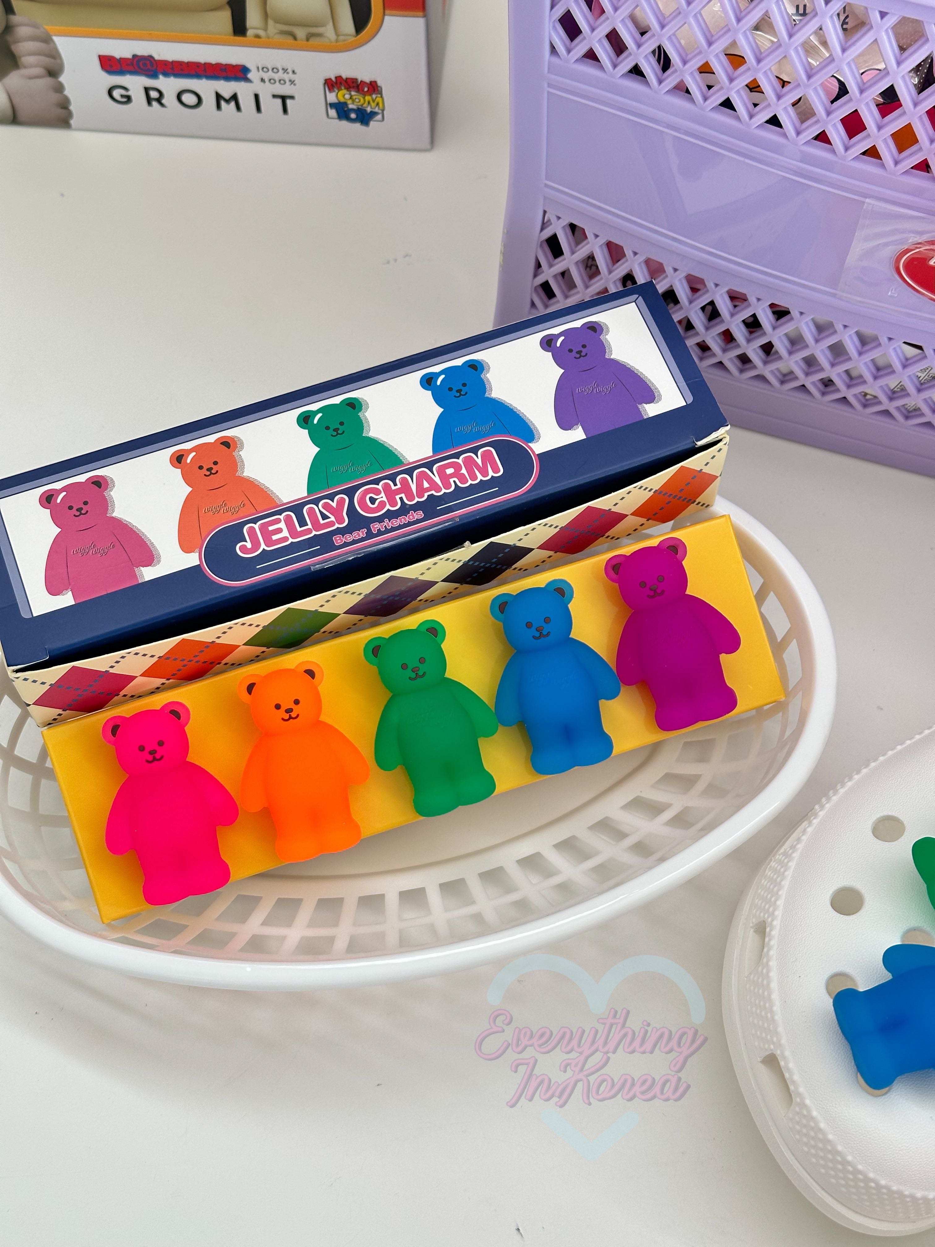 (พร้อมส่ง) Wiggle Wiggle Jelly Charm set  Bear Friends  ตัวติดรองเท้า/กระเป๋า 