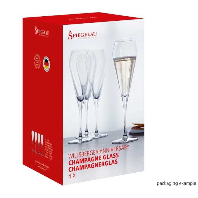 4 x SPIEGELAU Willsberger Anniversary Champange Flute